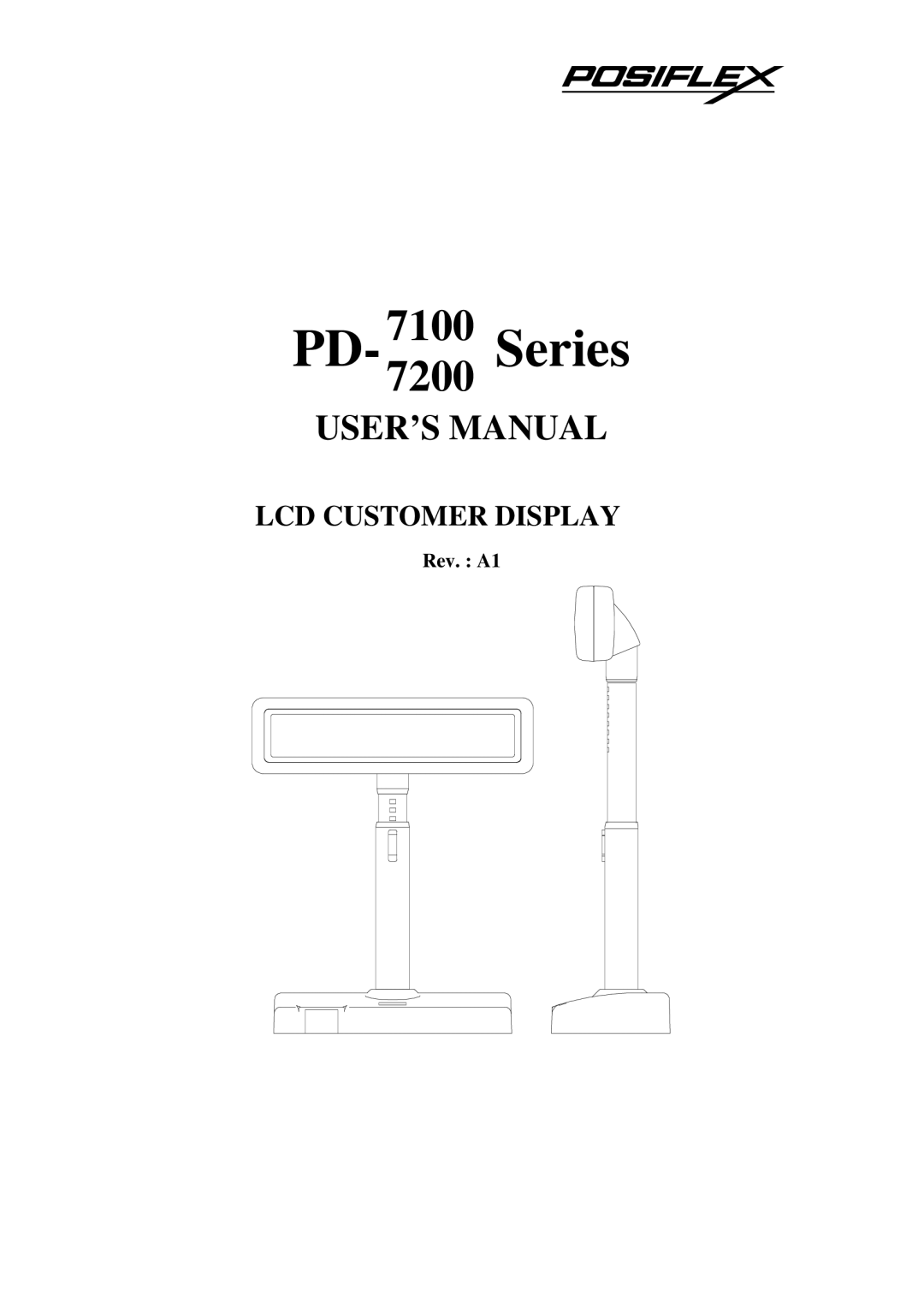 POSIFLEX Business Machines PD-7100, PD-7200 user manual PD- 71007200 Series 