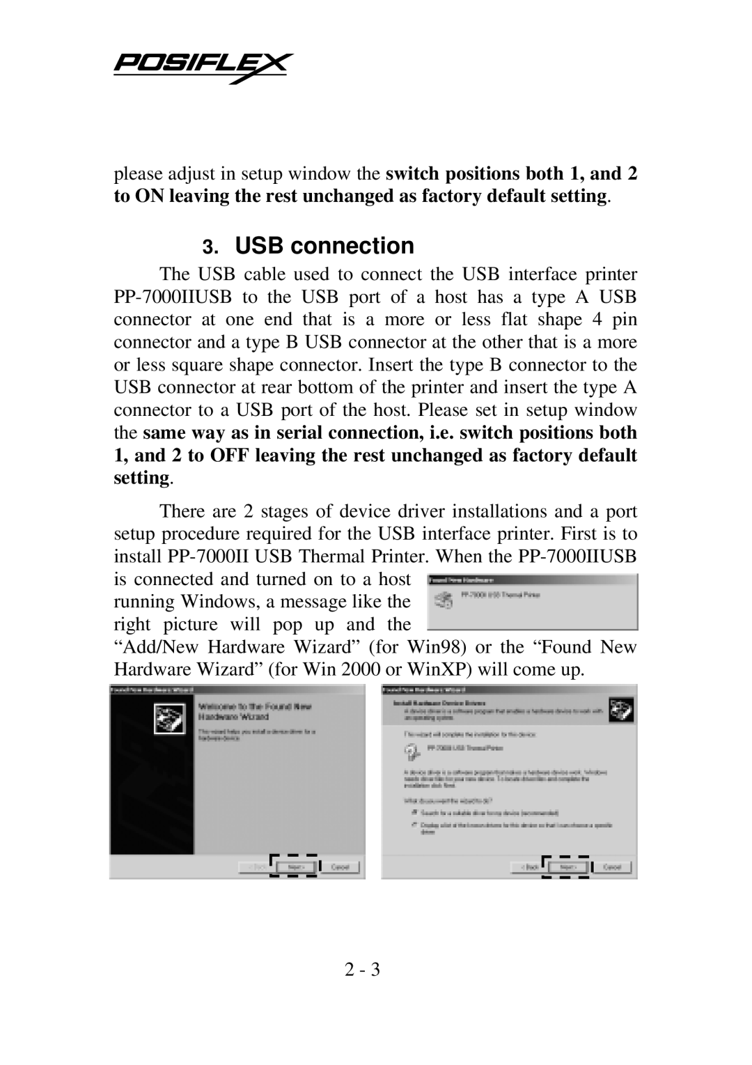 POSIFLEX Business Machines PP-7000IIUSB, Posiflex Thermal Printer warranty USB connection 