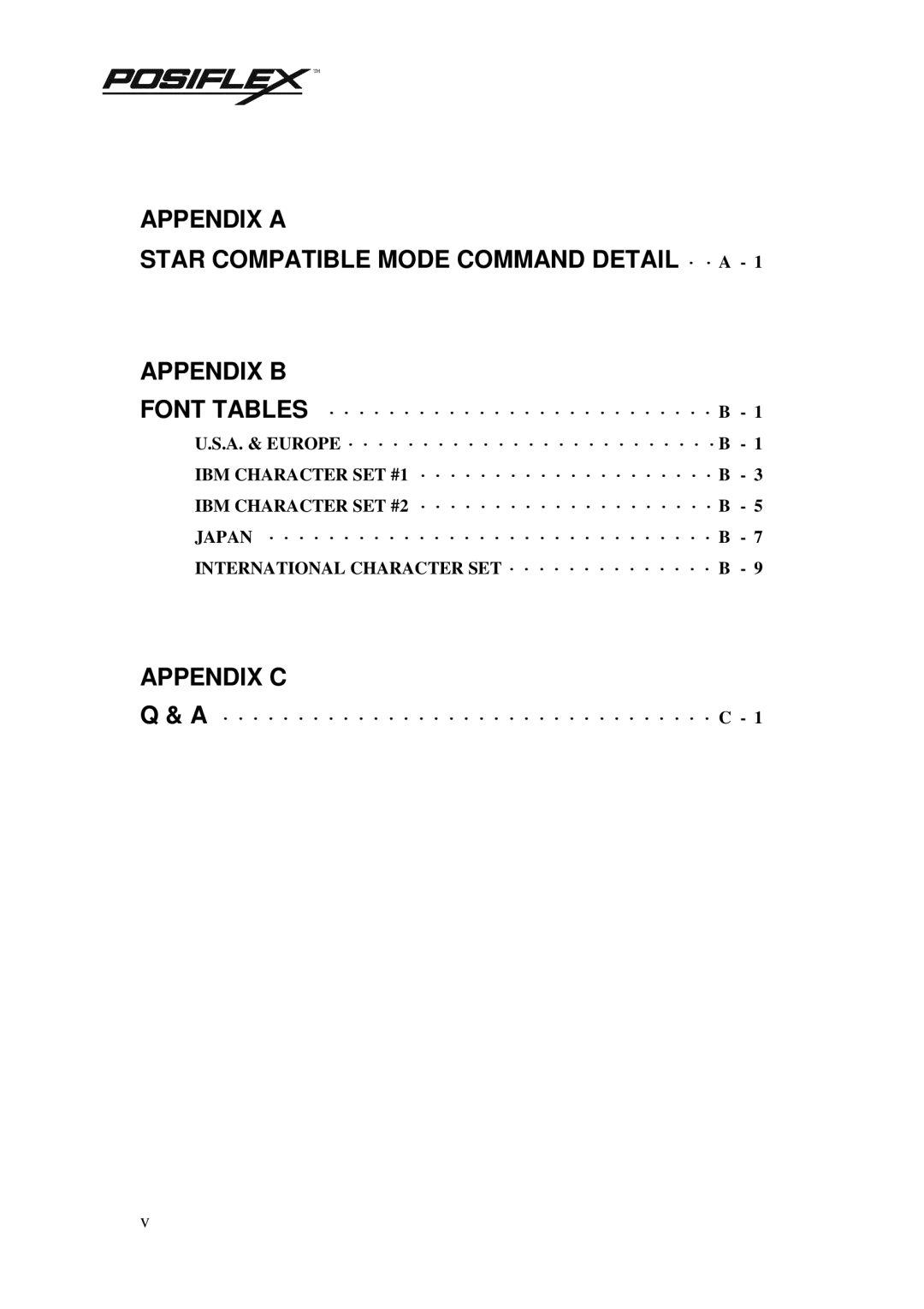 POSIFLEX Business Machines PP3000 manual Appendix C 