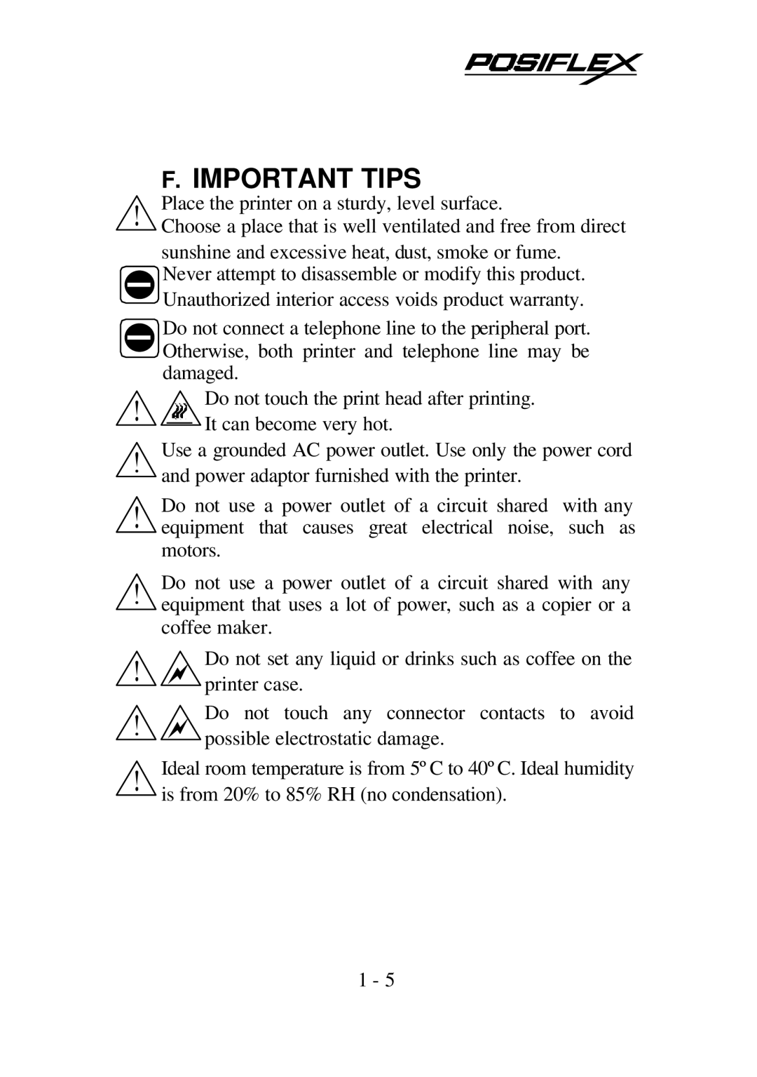 POSIFLEX Business Machines PP5600 SERIES user manual Important Tips 