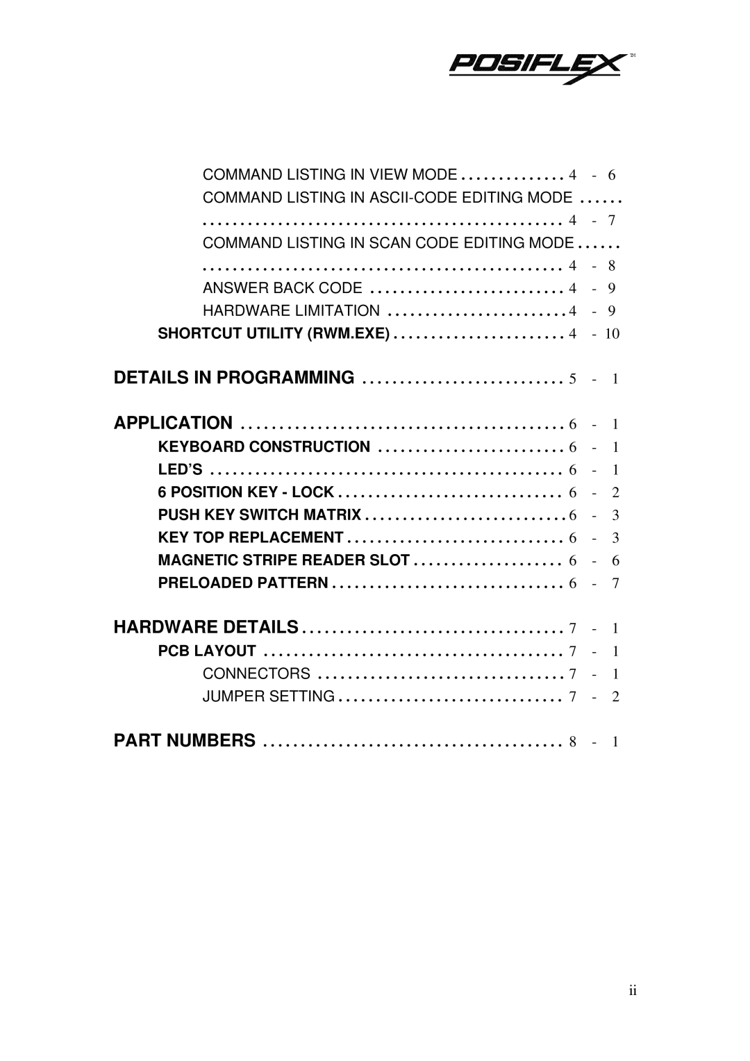 POSIFLEX Business Machines PST KB136 manual 