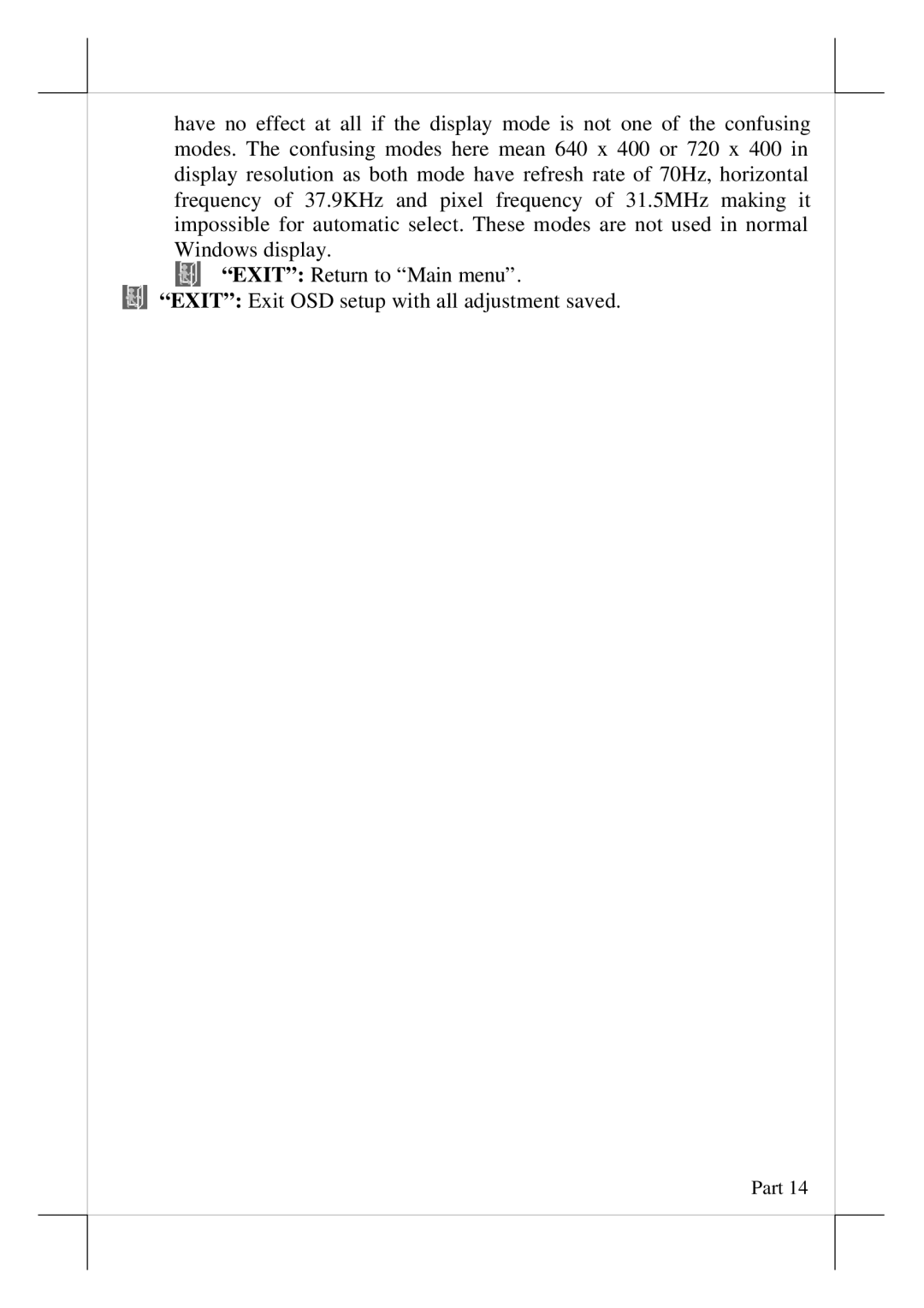 POSIFLEX Business Machines TM-7112, LM-7112 user manual Part 