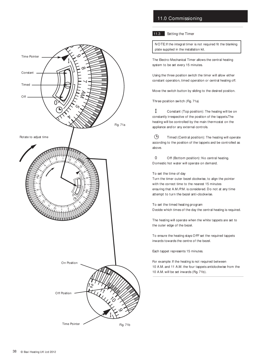 Potthof & Co 28kw, 24kw, 33kw manual Setting the Timer 