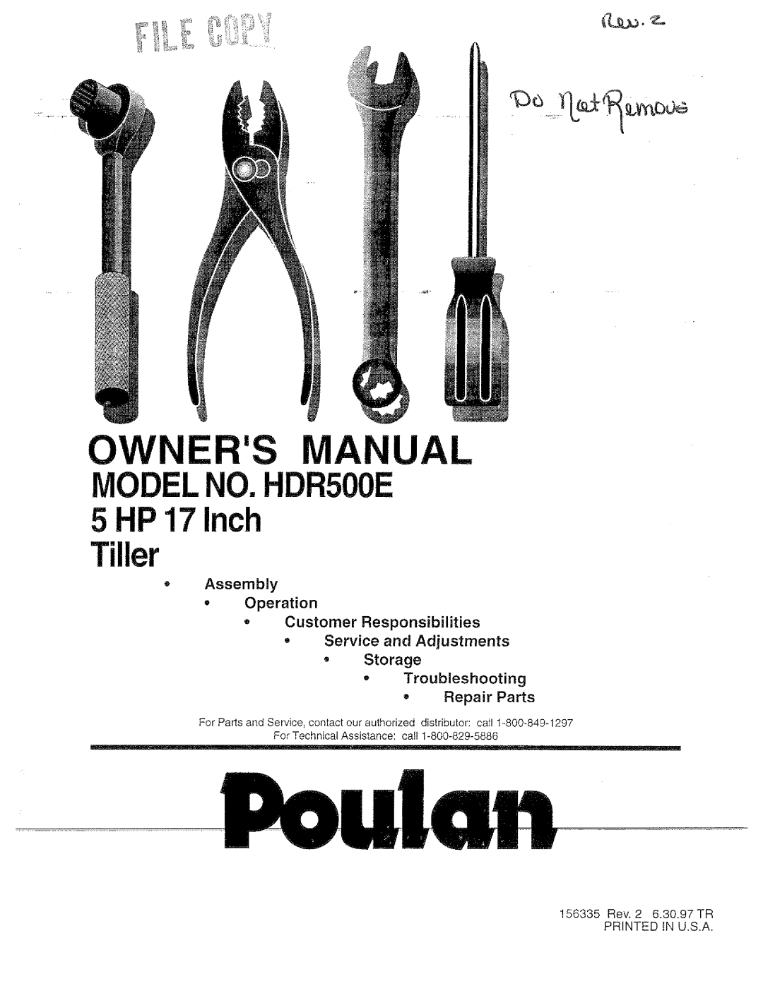 Poulan 156335 manual 