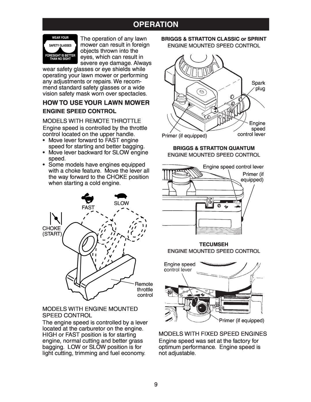 Poulan 172782 manual Operation, How To Use Your Lawn Mower 