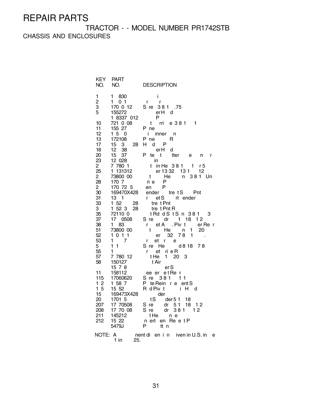 Poulan 175581 owner manual 158112, 17060620, 159 169473X428 Cupholder, 5479J 