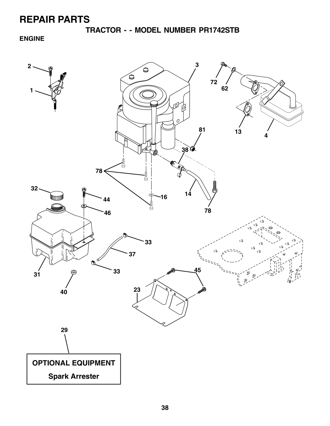 Poulan 175581 owner manual Engine 