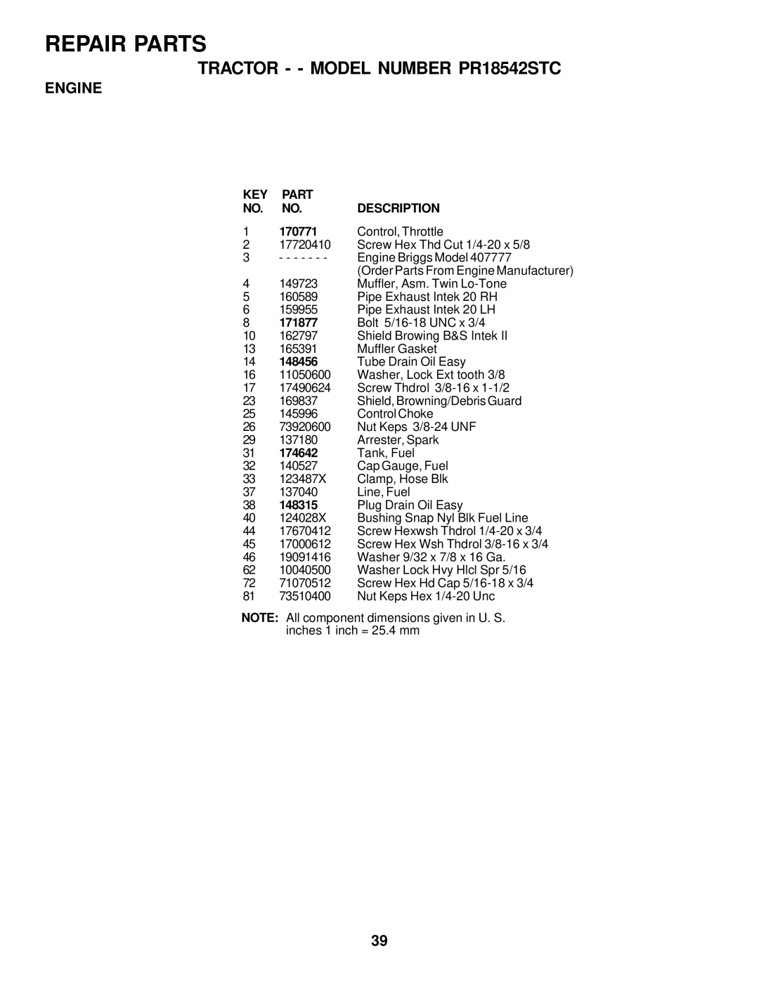 Poulan 175682 owner manual Engine 