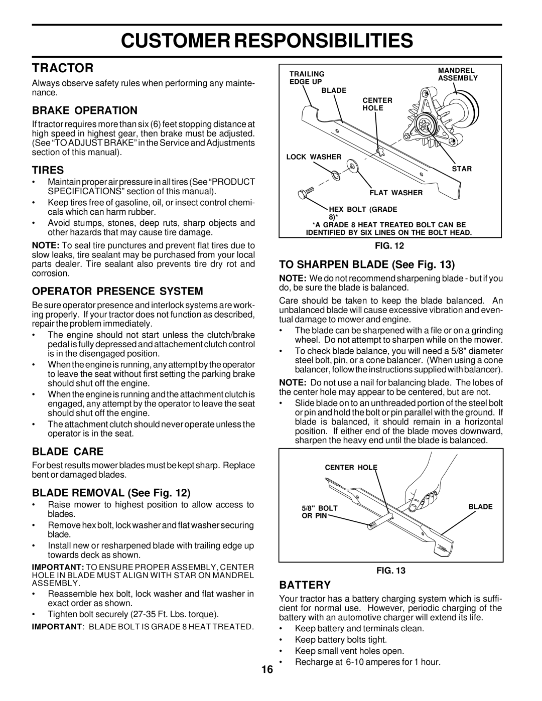 Poulan 177029 owner manual Tractor 