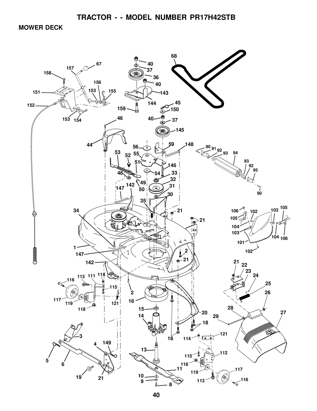 Poulan 177029 owner manual Mower Deck 