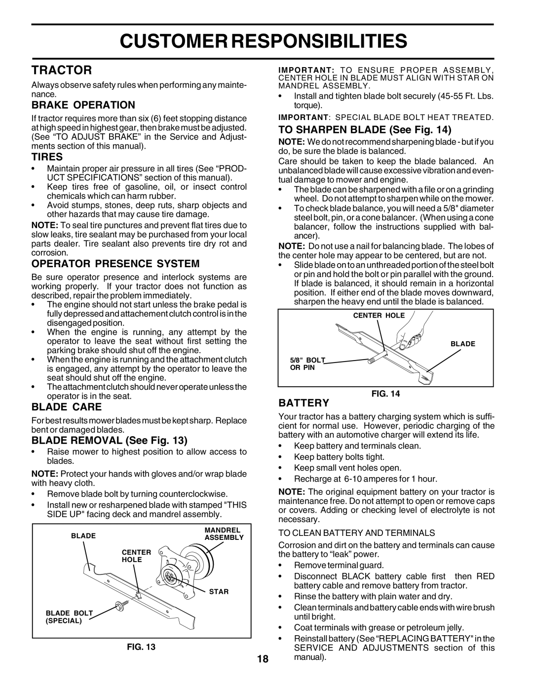 Poulan 177167 owner manual Tractor 