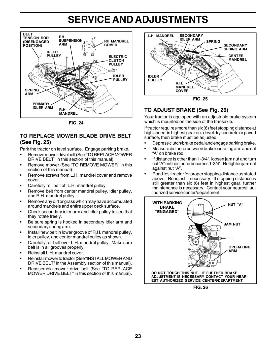 Poulan 177167 owner manual With Parking 