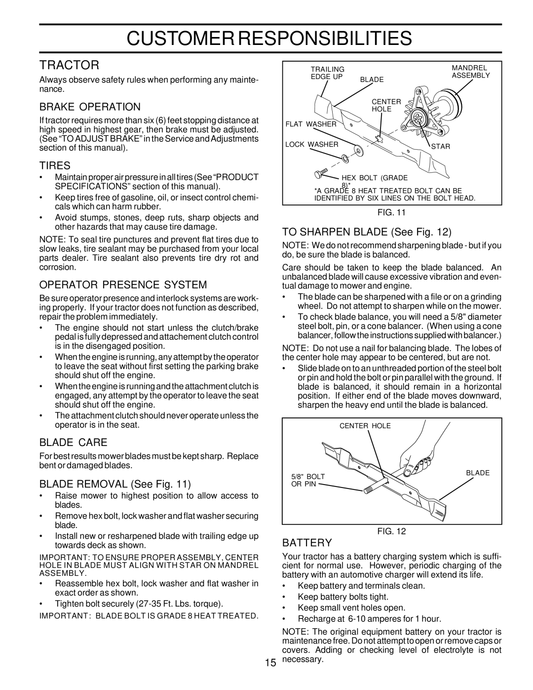 Poulan 177545 owner manual Tractor 