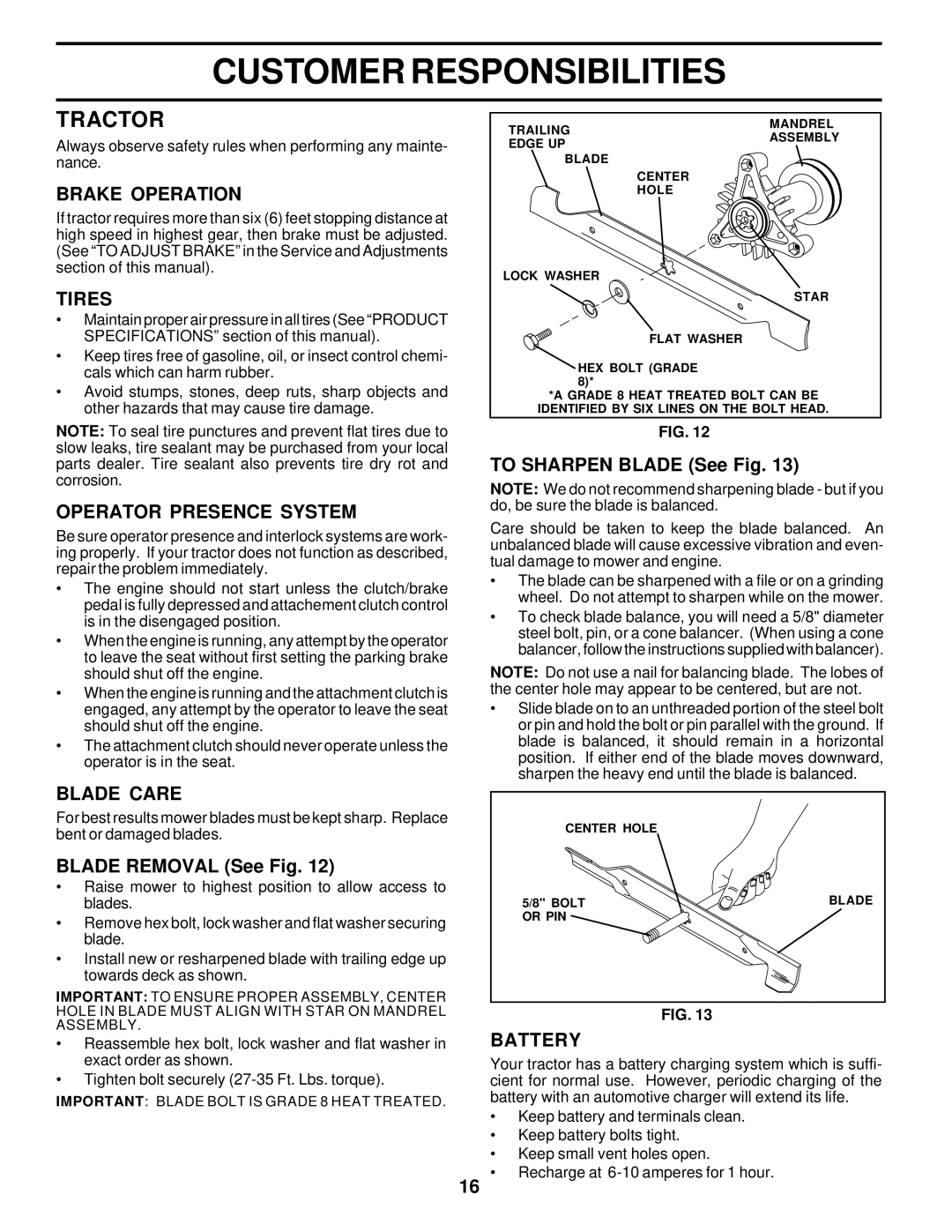 Poulan 177552 owner manual Tractor 