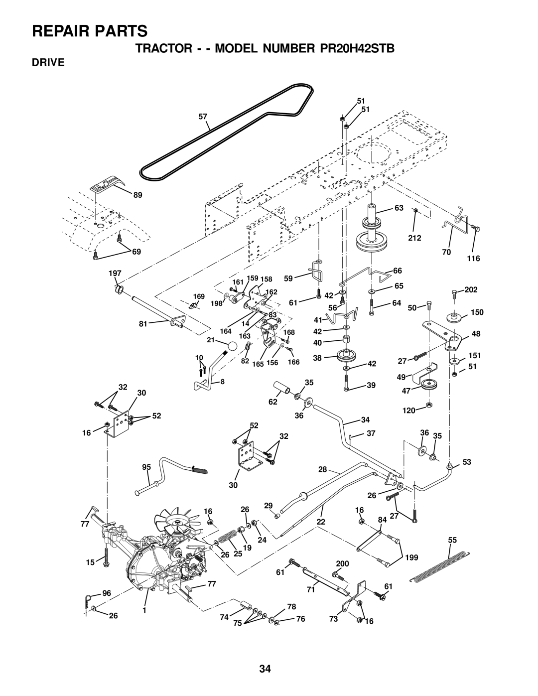 Poulan 177552 owner manual Drive 