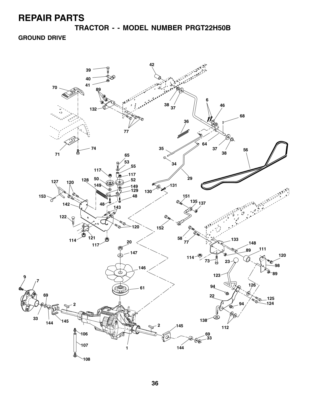 Poulan 177937 owner manual Ground Drive, 149 