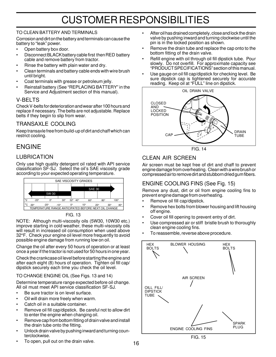 Poulan 178085 owner manual Engine, Belts, Transaxle Cooling, Lubrication, Clean AIR Screen 