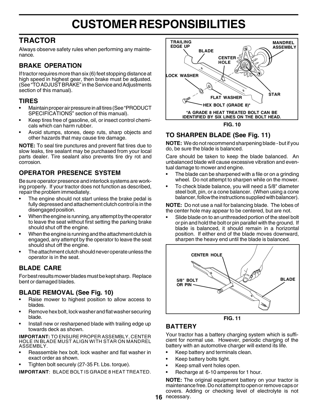 Poulan 178379 owner manual Tractor 