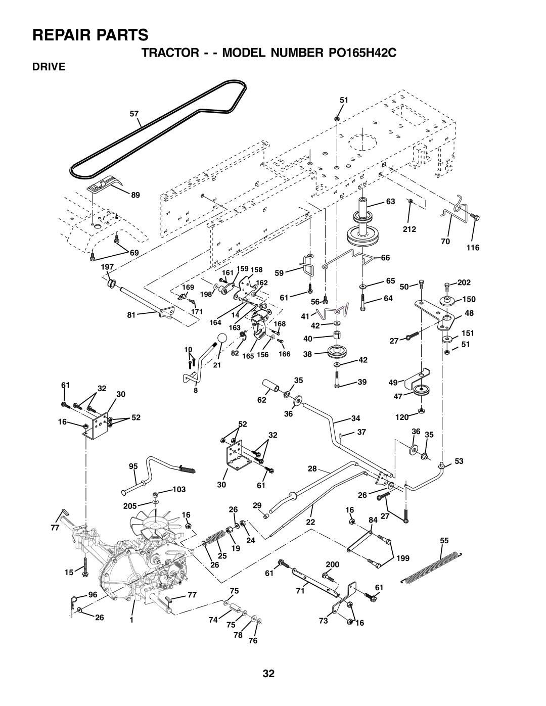 Poulan 178379 owner manual Drive 