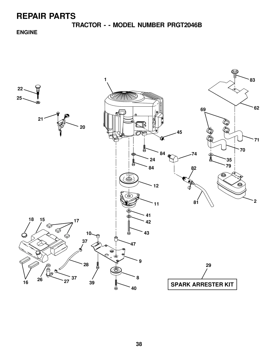 Poulan 178500 owner manual Engine 