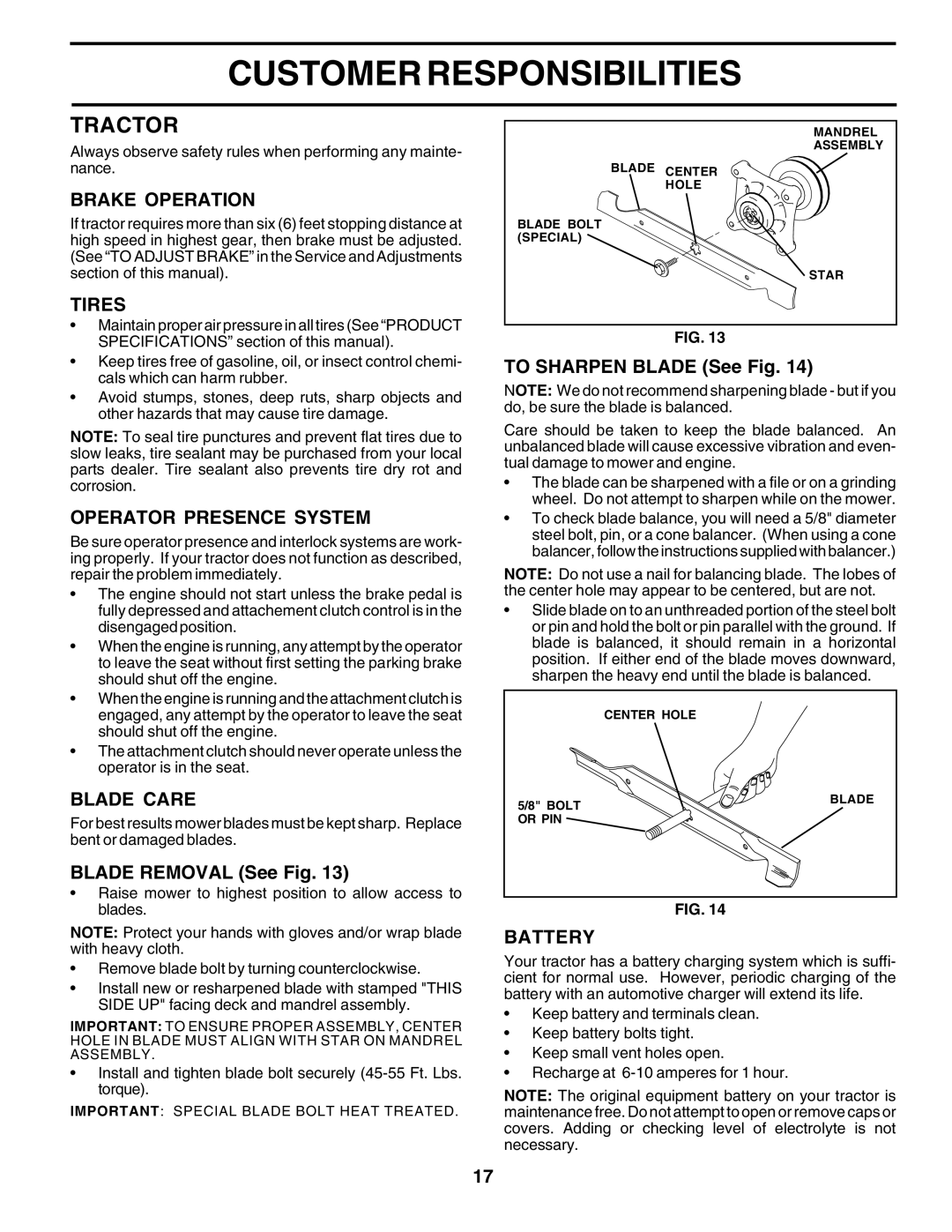 Poulan 179075 owner manual Tractor 