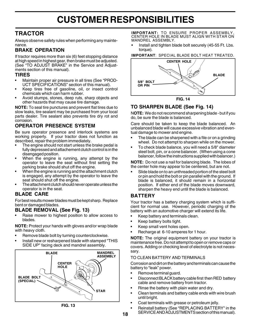 Poulan 179419 owner manual Tractor 