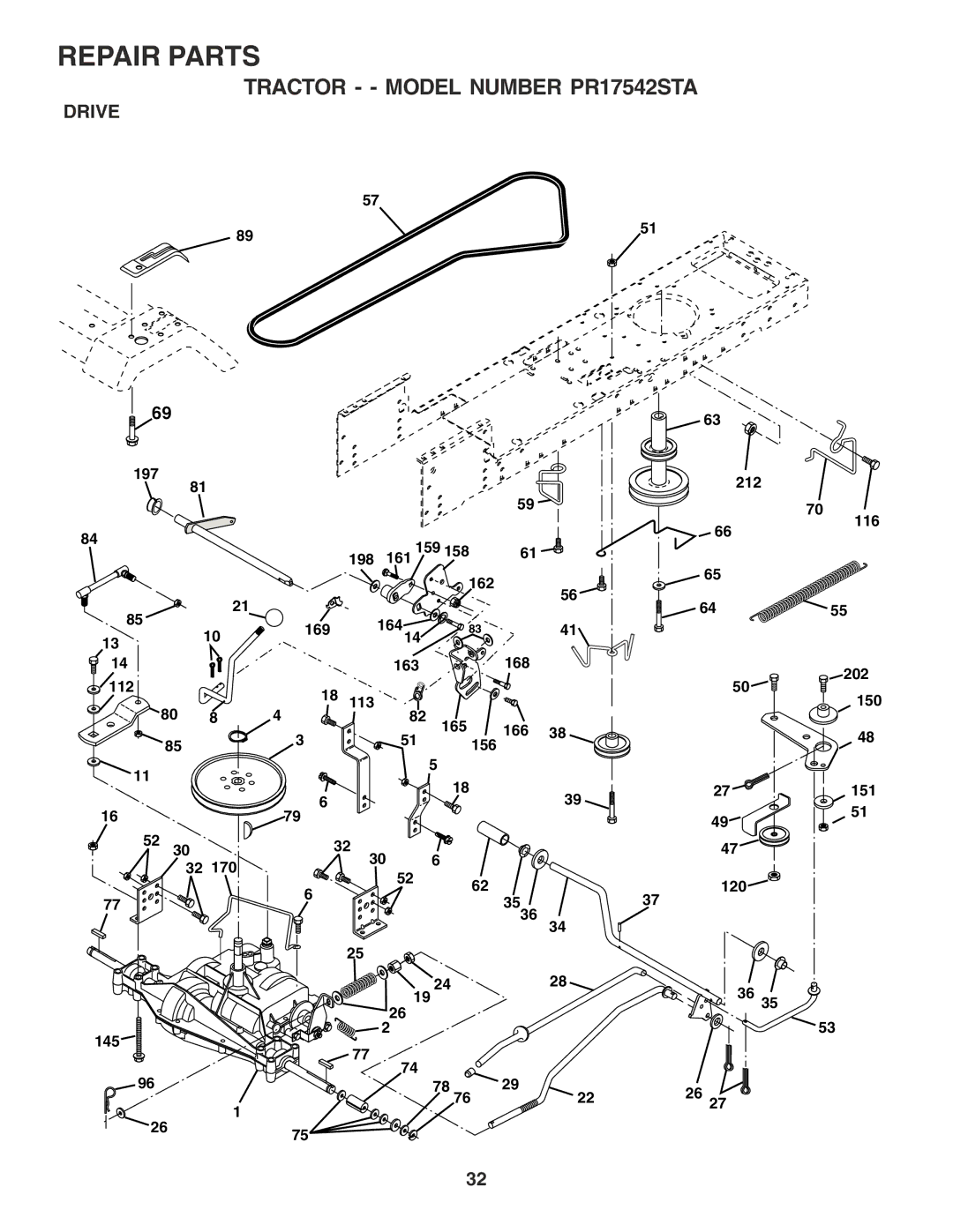 Poulan 180196 owner manual Drive 