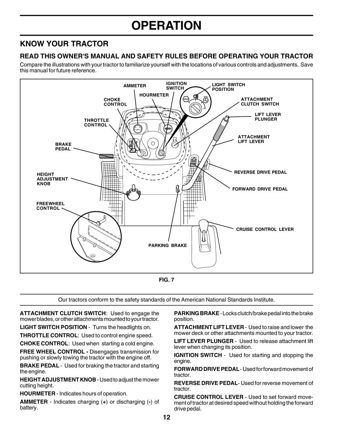 Poulan 180200 owner manual Know Your Tractor 