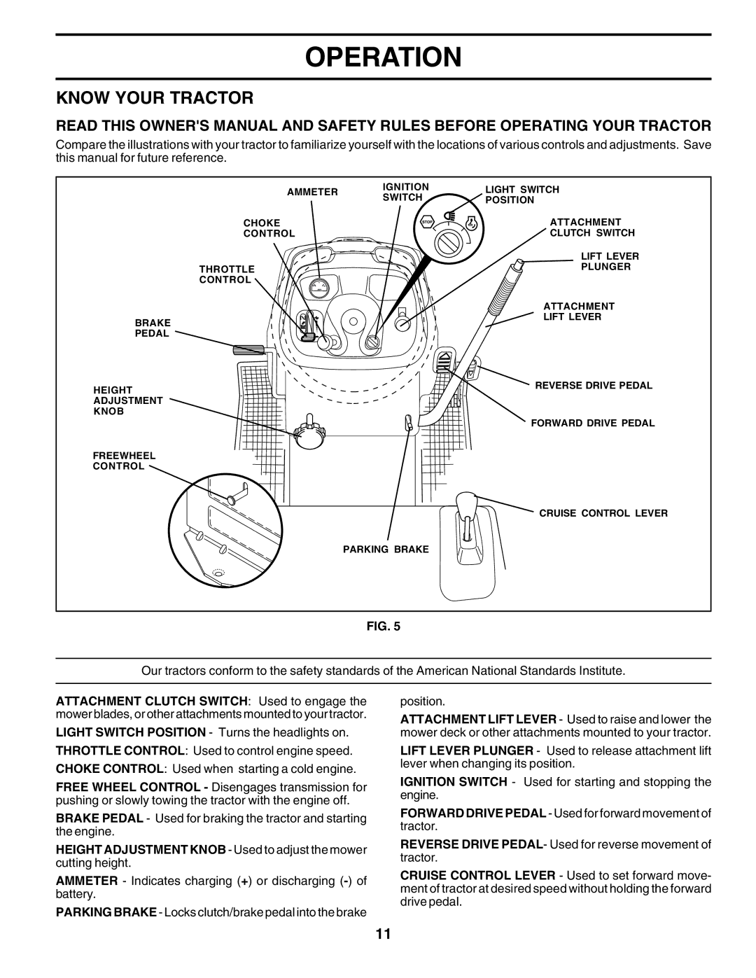 Poulan 180265 owner manual Know Your Tractor 