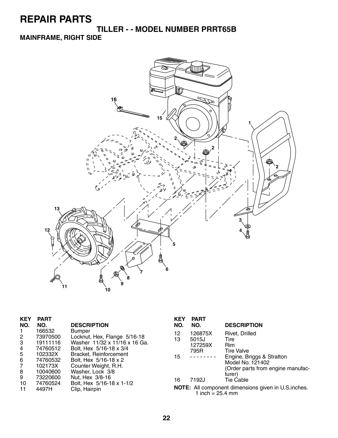 Poulan 181121 owner manual MAINFRAME, Right Side, Bumper 