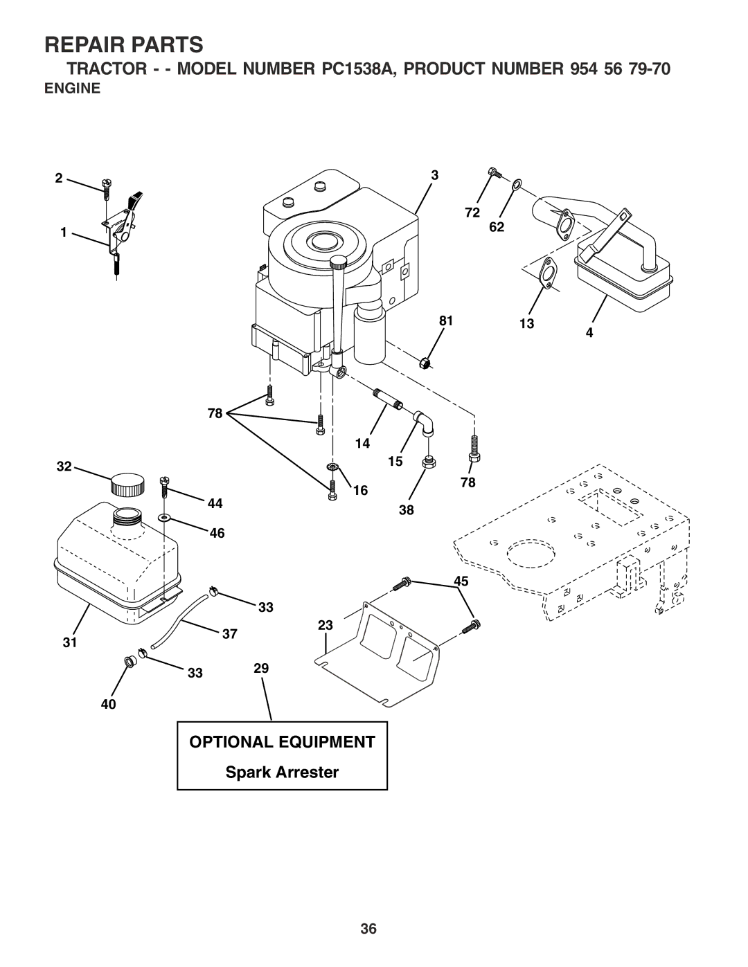 Poulan 181223 manual Optional Equipment 