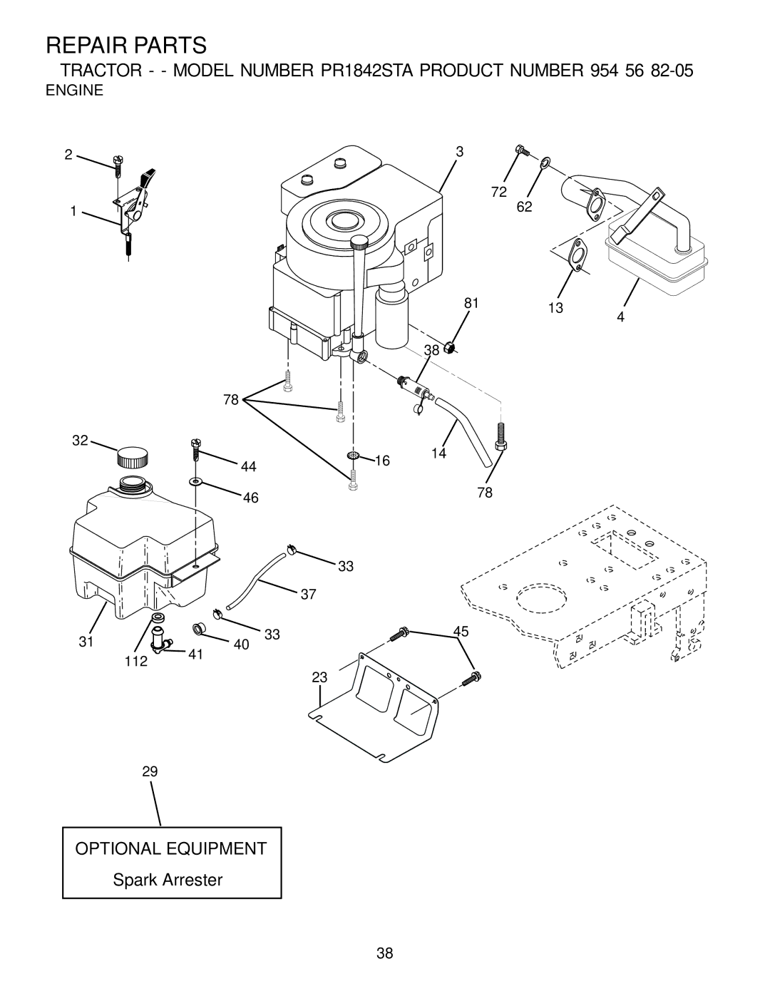 Poulan 181347 owner manual Engine 