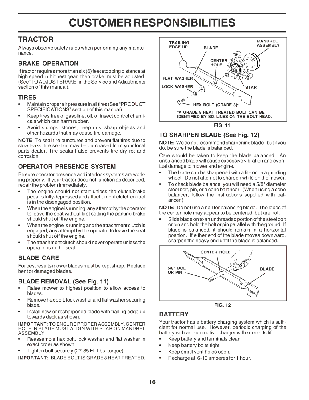 Poulan 181377 owner manual Tractor 