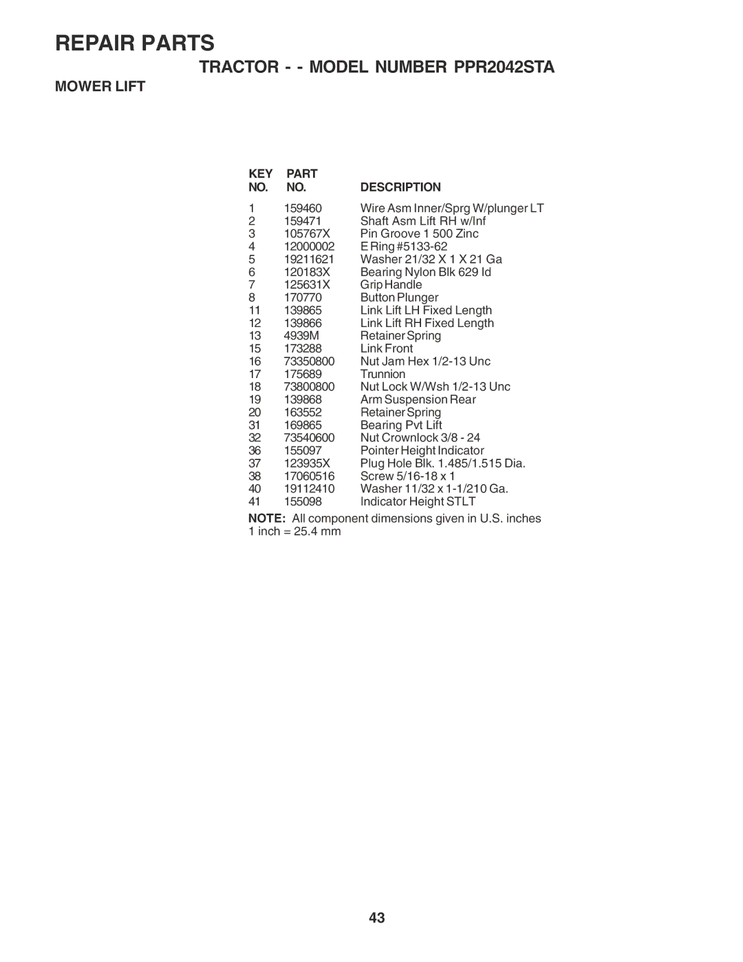 Poulan 181377 owner manual Wire Asm Inner/Sprg W/plunger LT 