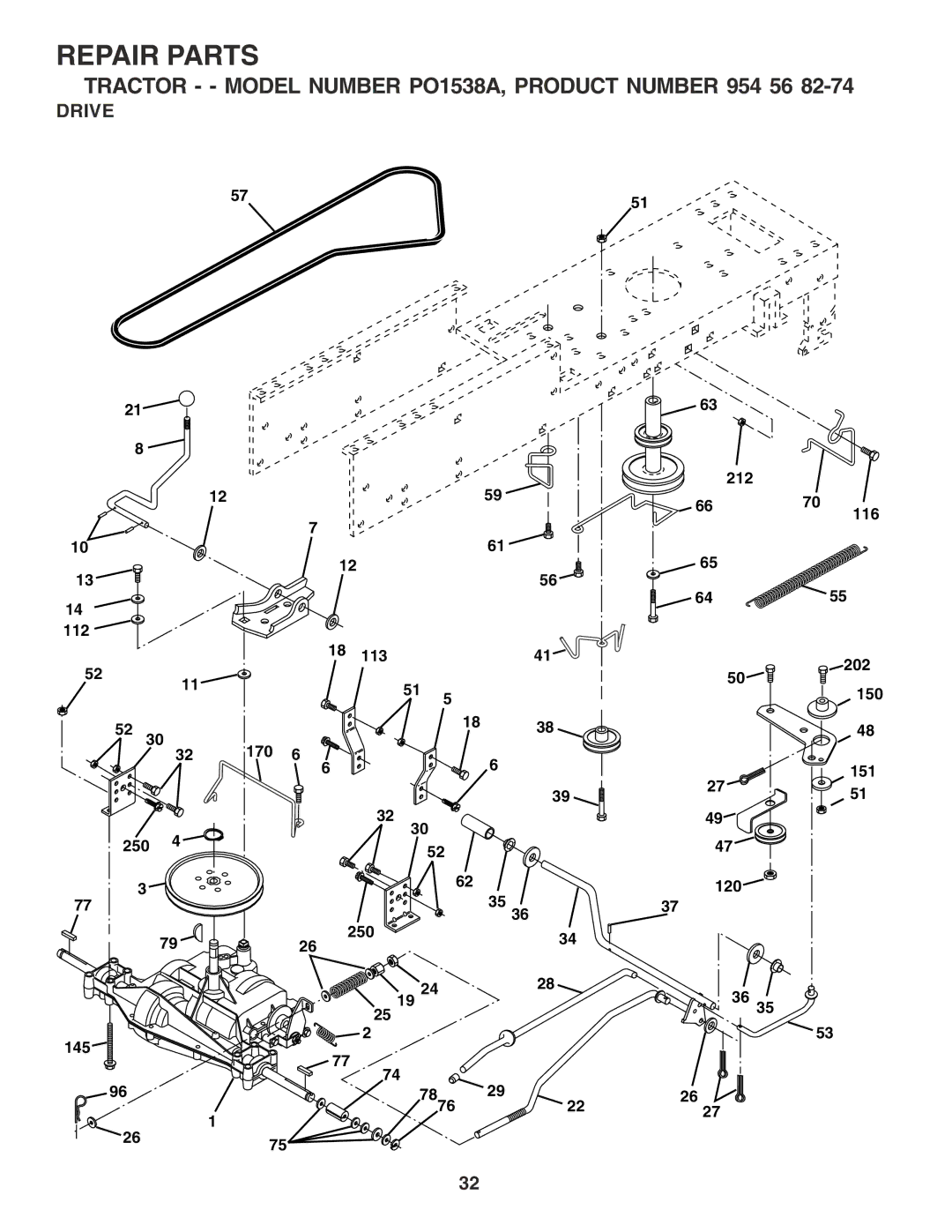 Poulan 181537 manual Drive 