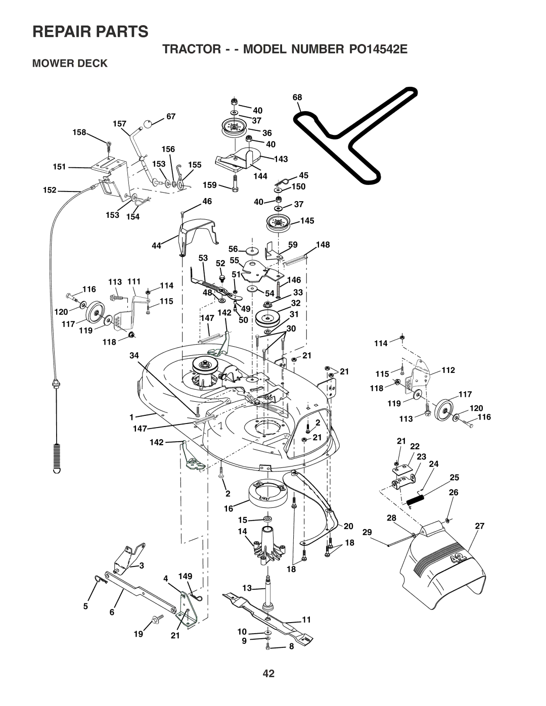 Poulan 182080 manual Mower Deck 