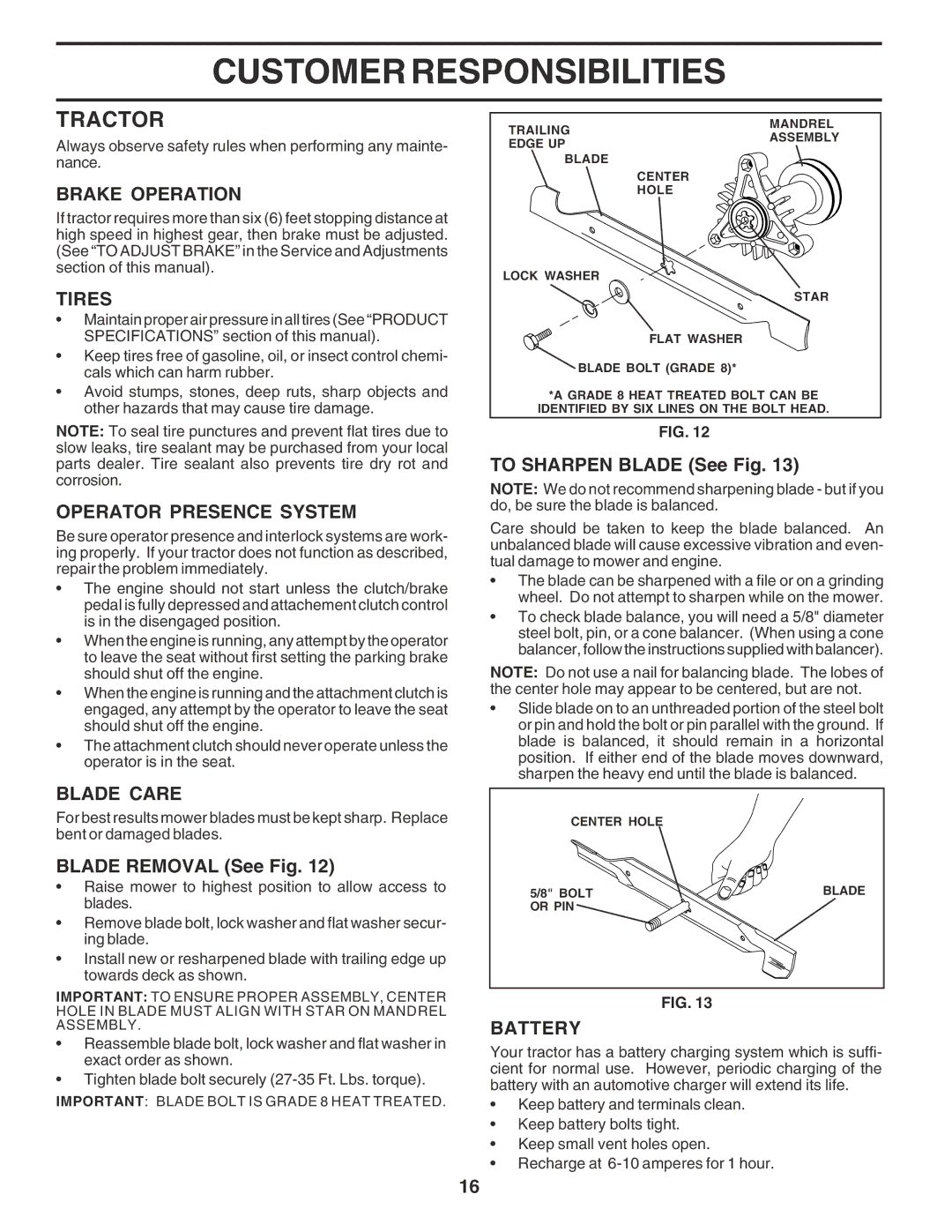 Poulan 182705 owner manual Tractor 