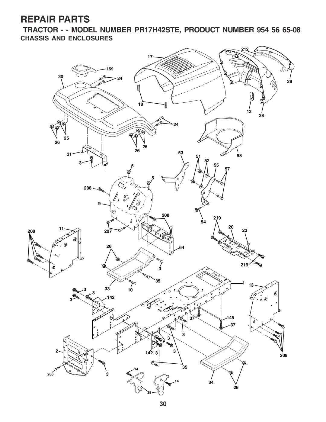 Poulan 182705 owner manual Chassis and Enclosures 