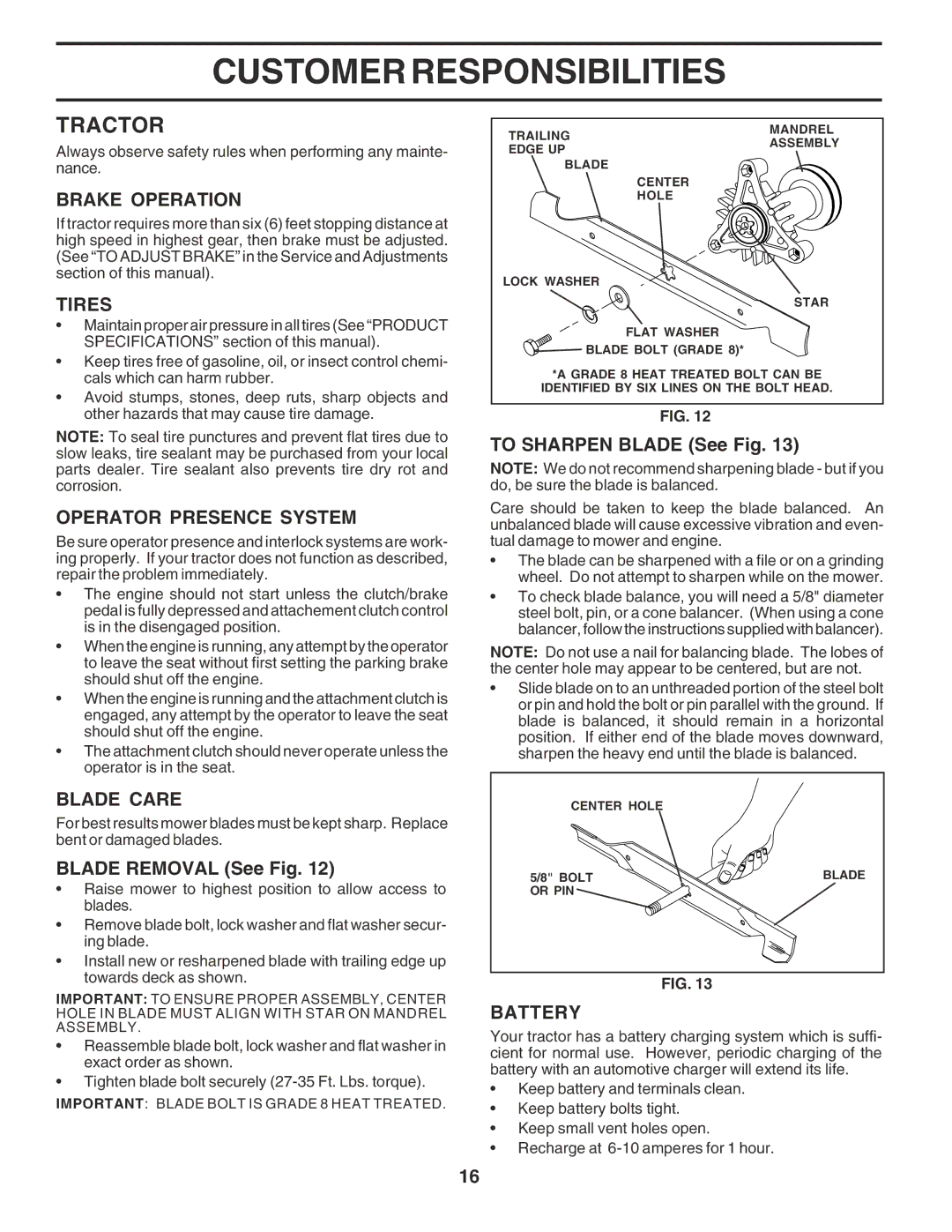 Poulan 183041 owner manual Tractor 