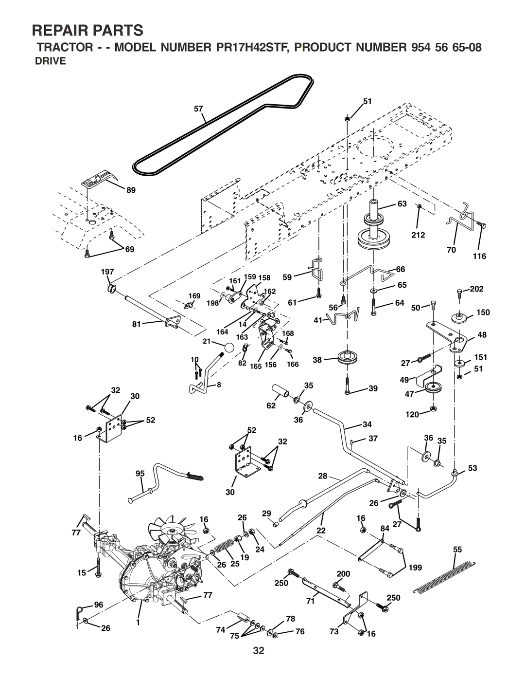 Poulan 183041 owner manual Drive 