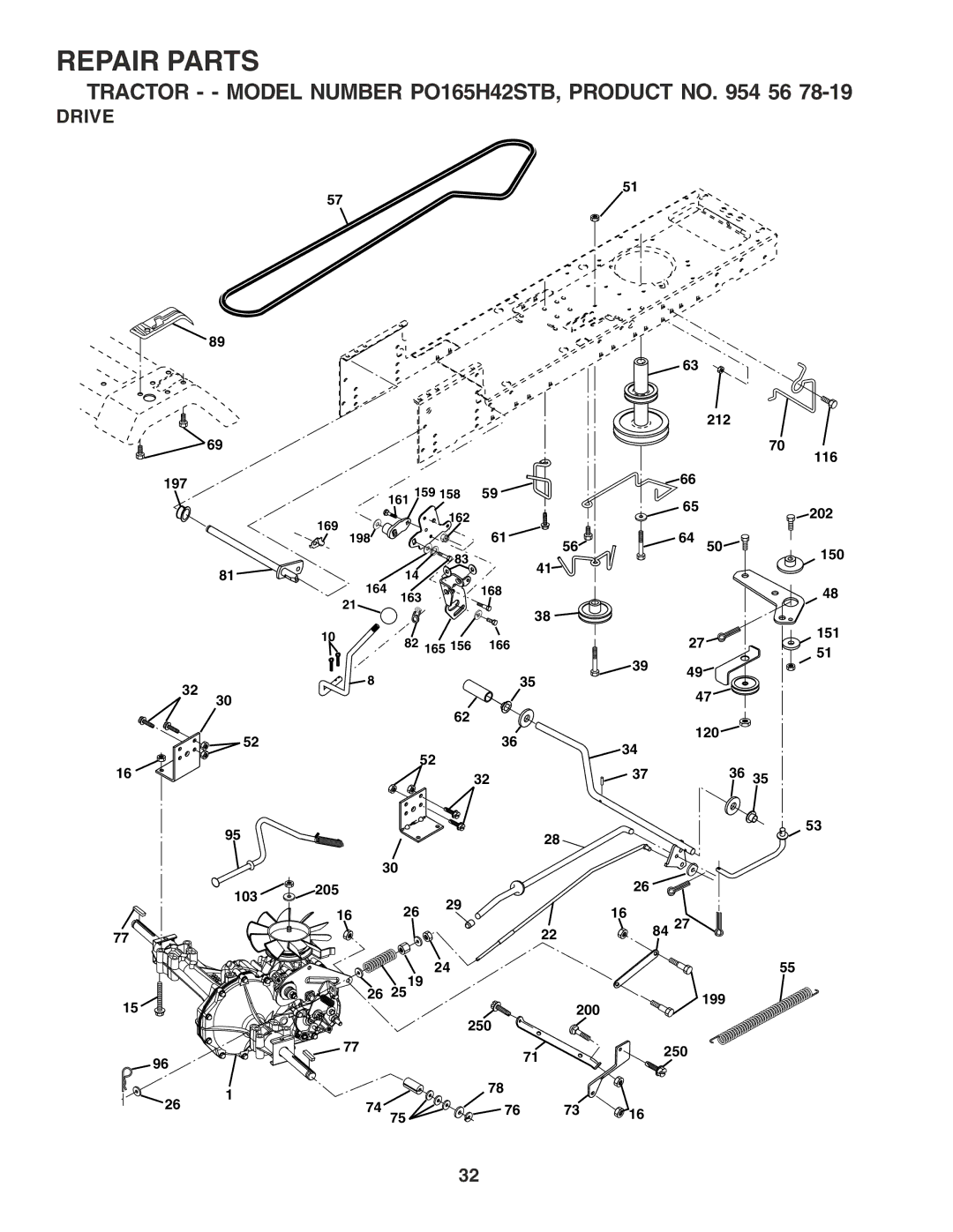 Poulan 183064 manual Drive 