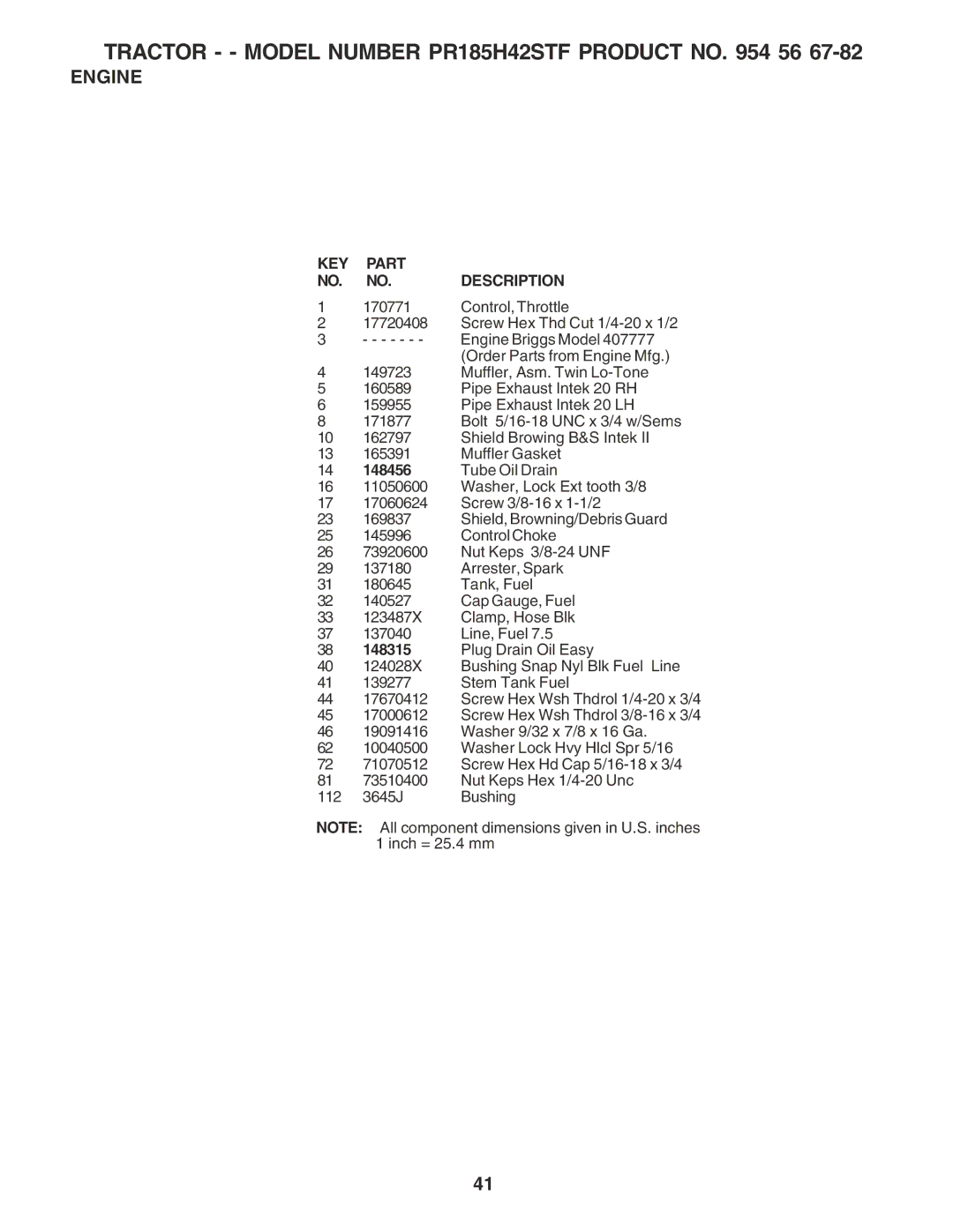 Poulan PR185G42STF, 183111 owner manual Control, Throttle 