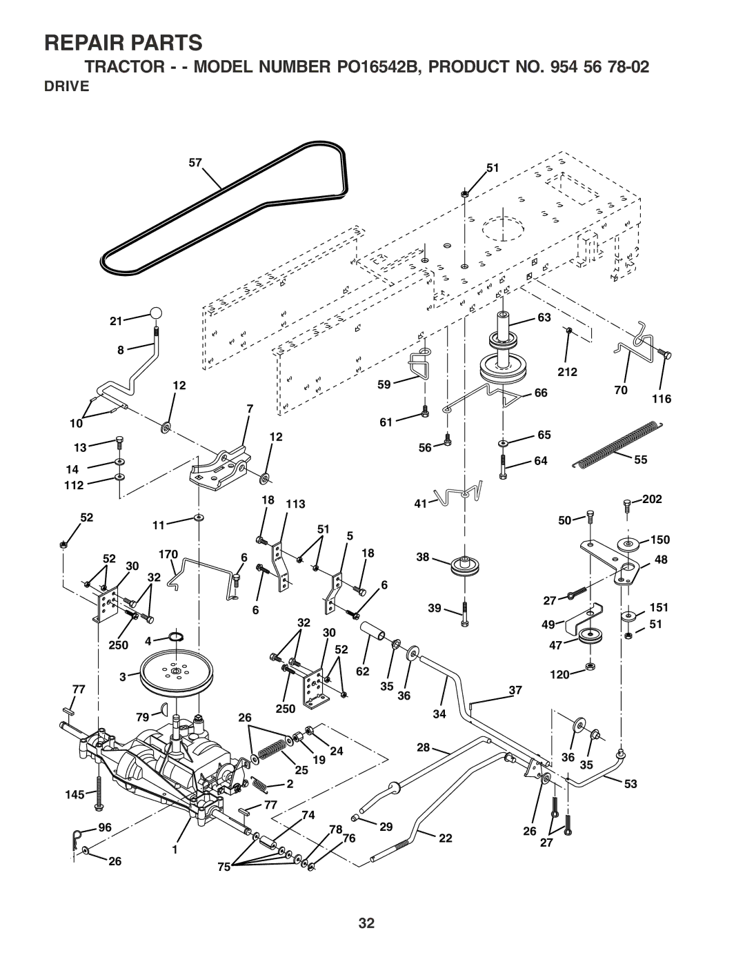 Poulan 183188 manual Drive 