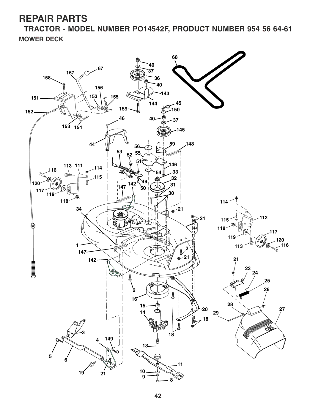 Poulan 183293 manual Mower Deck 