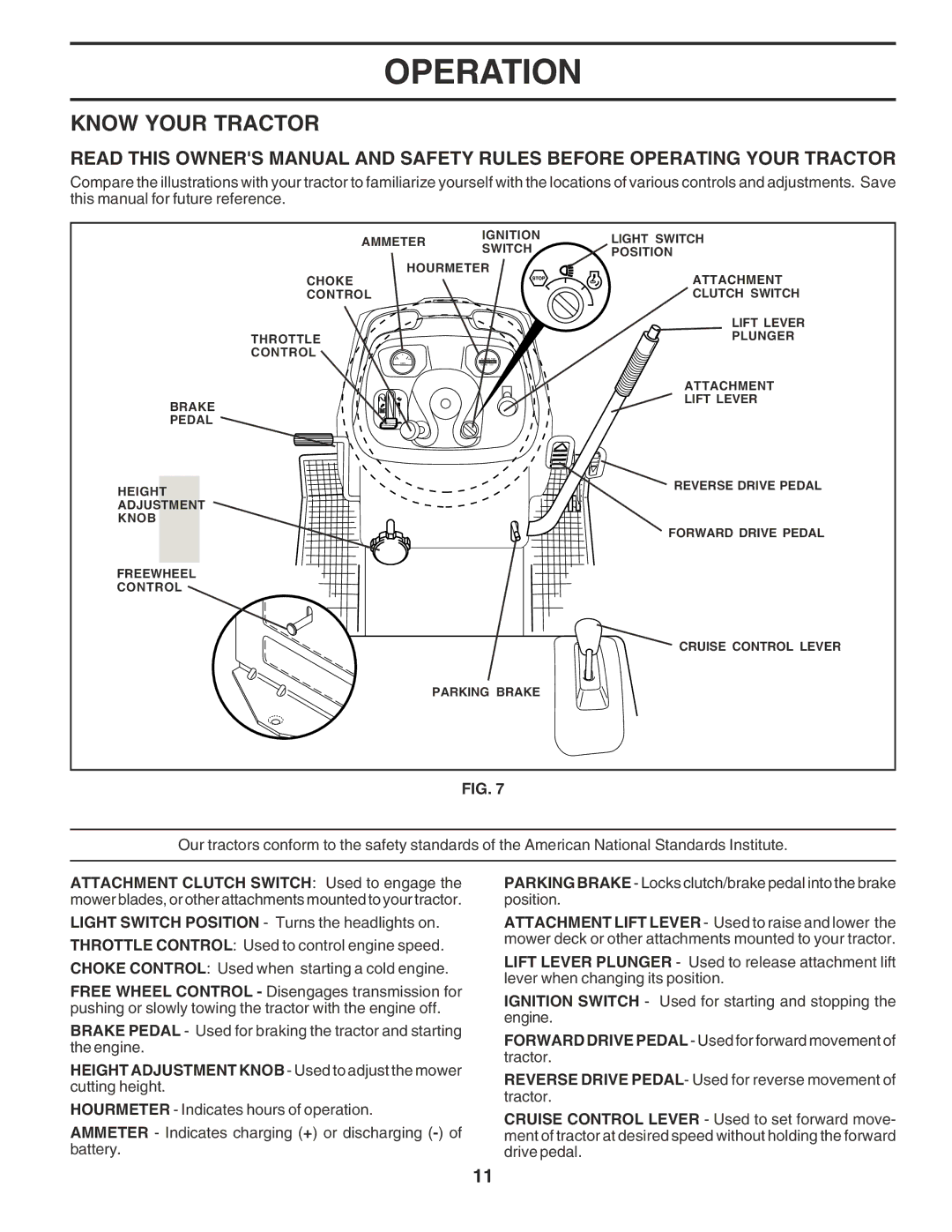 Poulan 184314 owner manual Know Your Tractor 