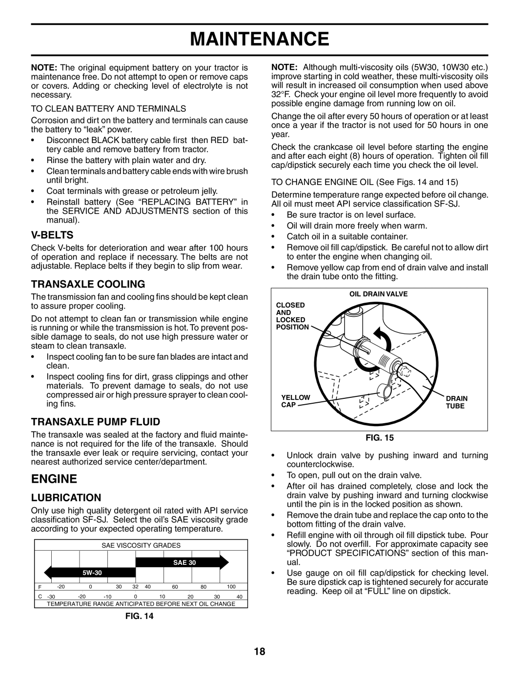 Poulan 184617 owner manual Engine, Belts, Transaxle Cooling, Transaxle Pump Fluid, Lubrication 