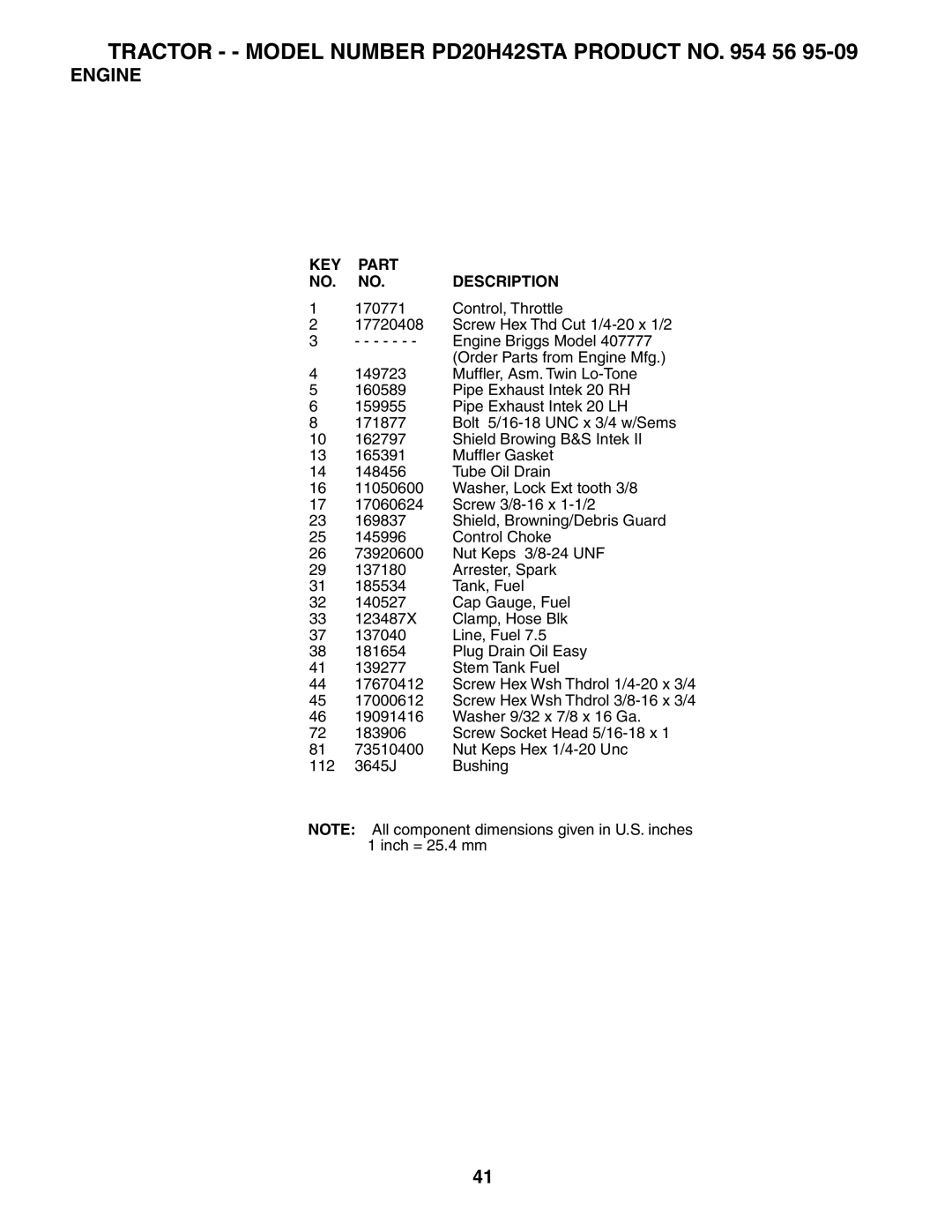 Poulan 184617 owner manual Control, Throttle 