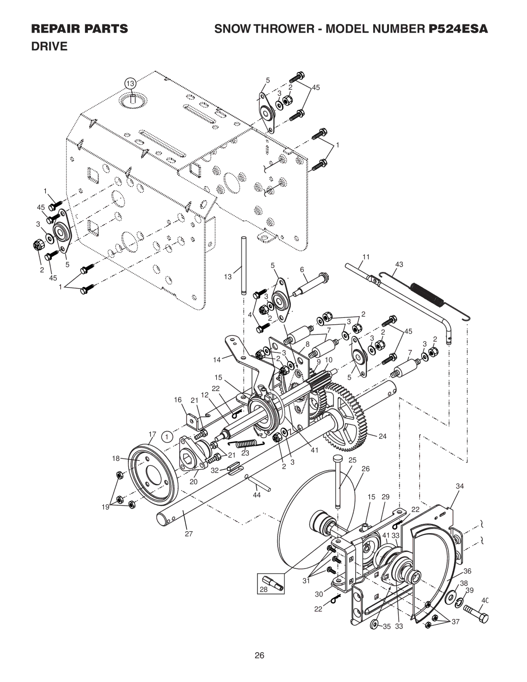 Poulan 185156 owner manual Drive 