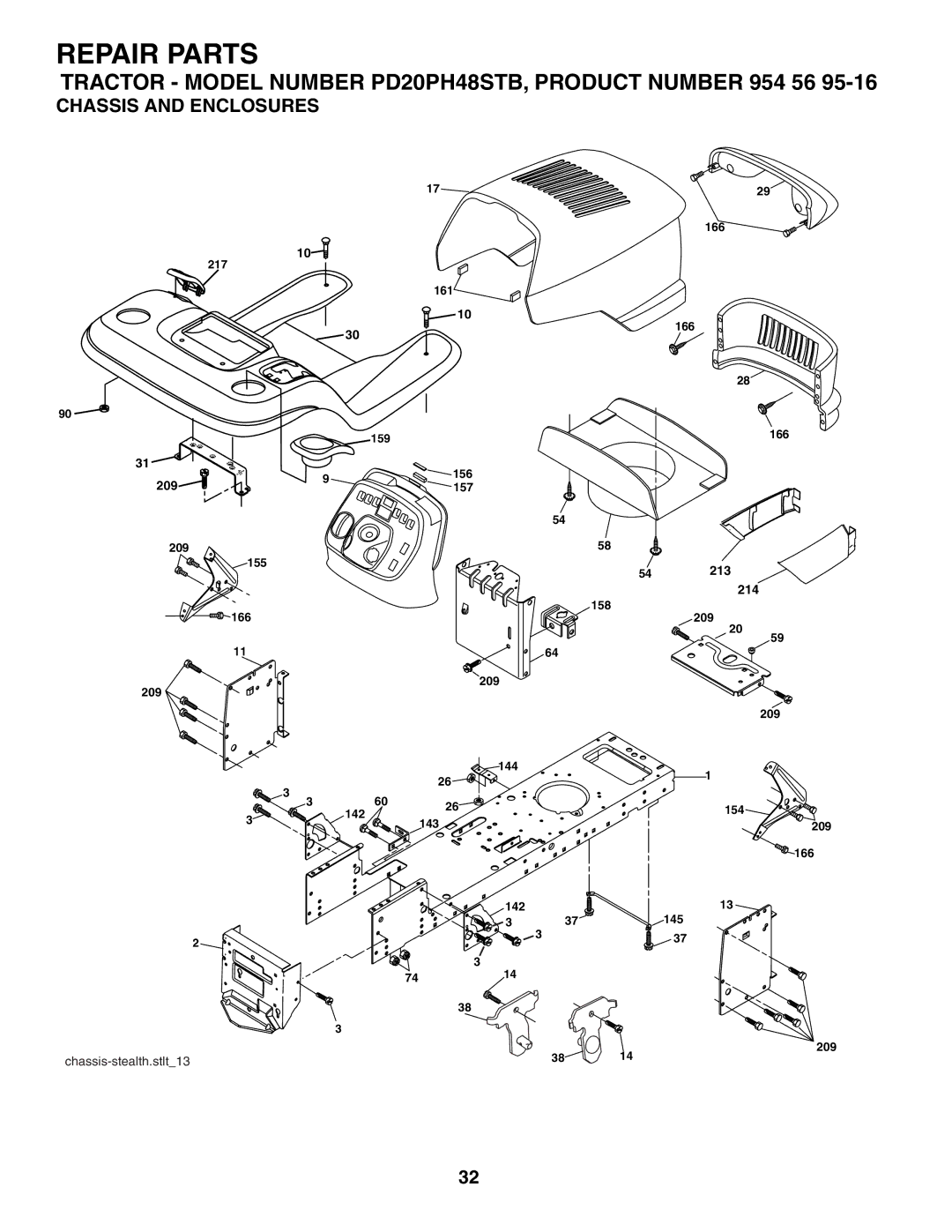 Poulan 186666, 02153 owner manual Chassis and Enclosures 