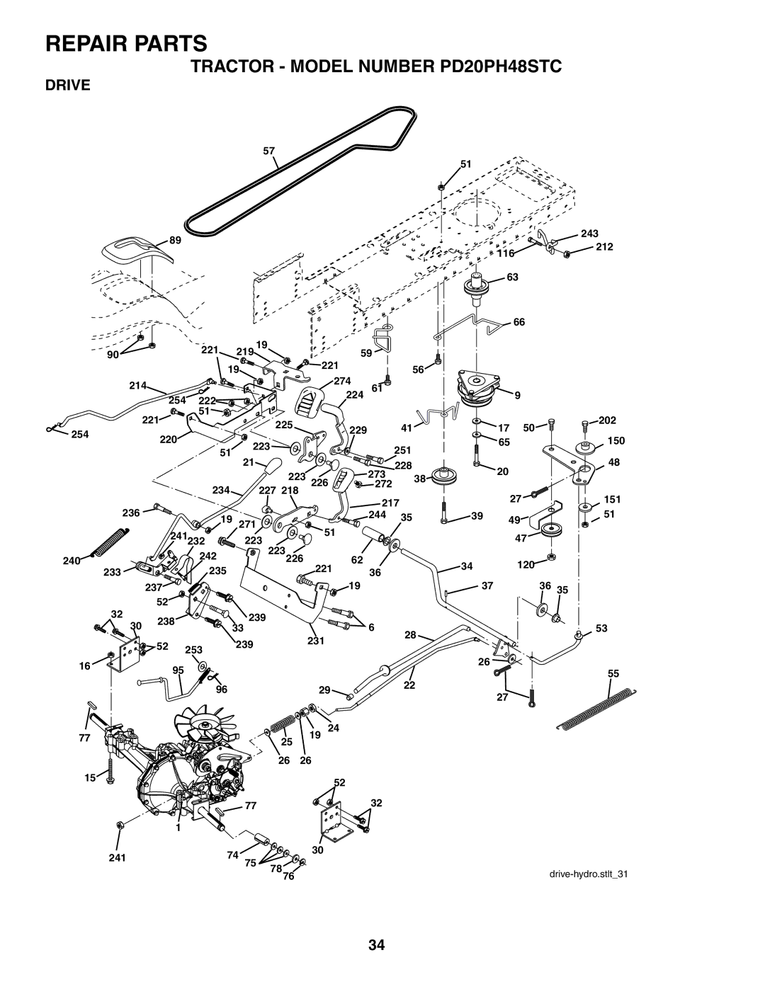 Poulan 187009 owner manual Drive 